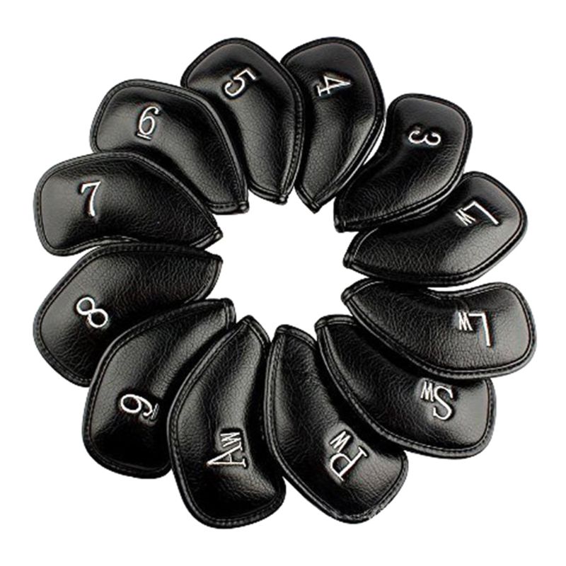 12 Stks/set Draagbare Pu Golf Club Iron Head Covers Protector Golfs Head Cover Set