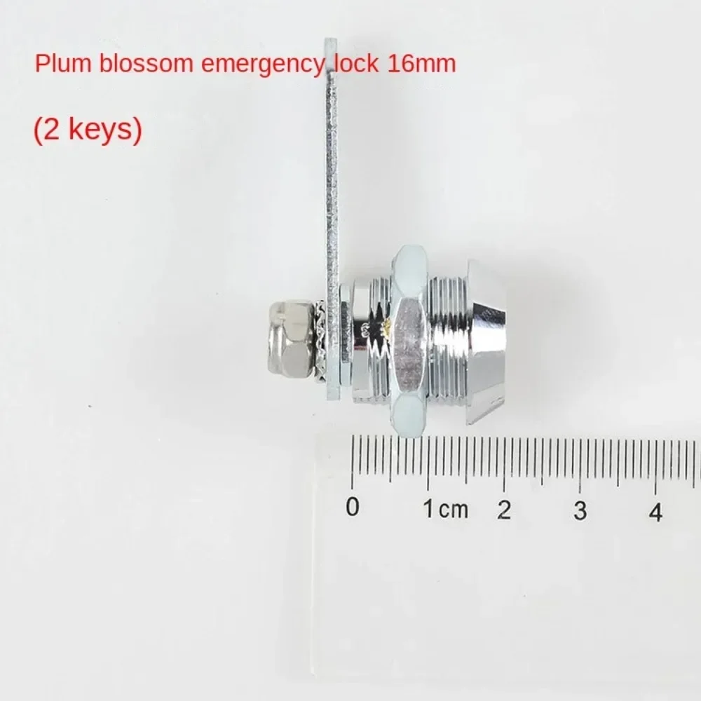 Cerradura de lengüeta mecánica cilíndrica, 16/20/25/30mm, cajón de archivo de mesa, caja de seguridad, cerradura de repuesto con 2 llaves de flor de ciruelo: YELLOW