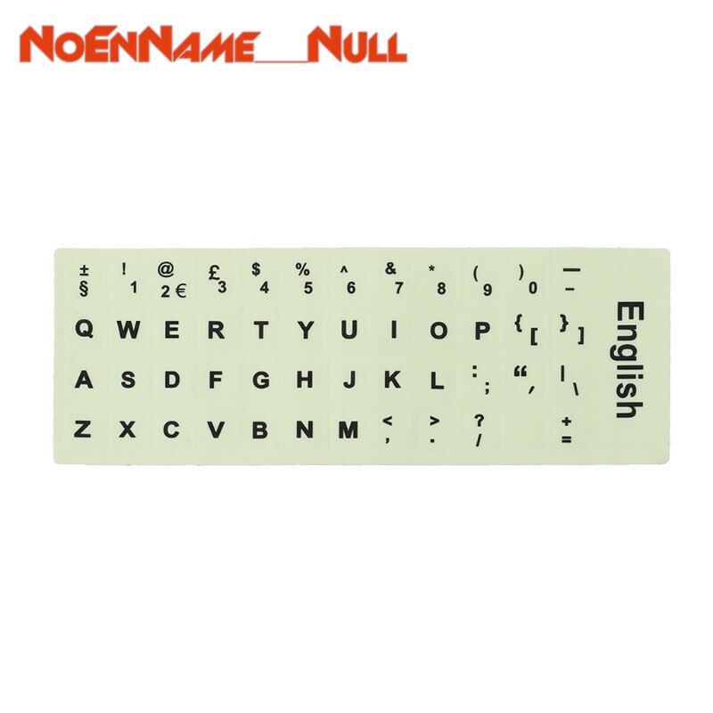 Laptop accessories keyboard cover stickers Fluorescent Keyboard Stickers Luminous Waterproof Keyboard Protective Film: 1(ENGLISH)