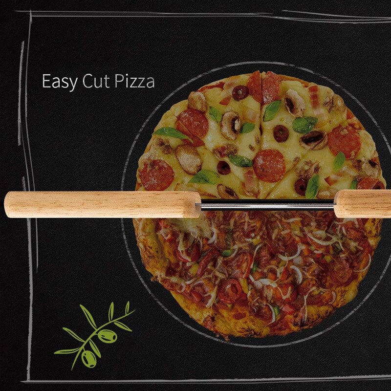 Pizza Knife Rocker Kitchen Accesories Stainless Steel Pizza Shovel Kitchenware Double Handle Sharp Pizza Cutter Household Gadget
