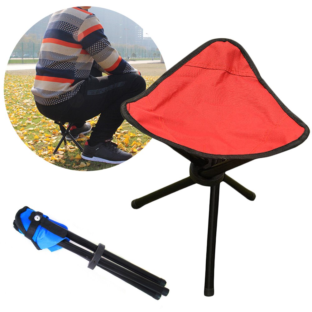 Portable Small three-legged stool folding chair beach chair fishing stool outdoor park bench / stool train For Outdoor Camping