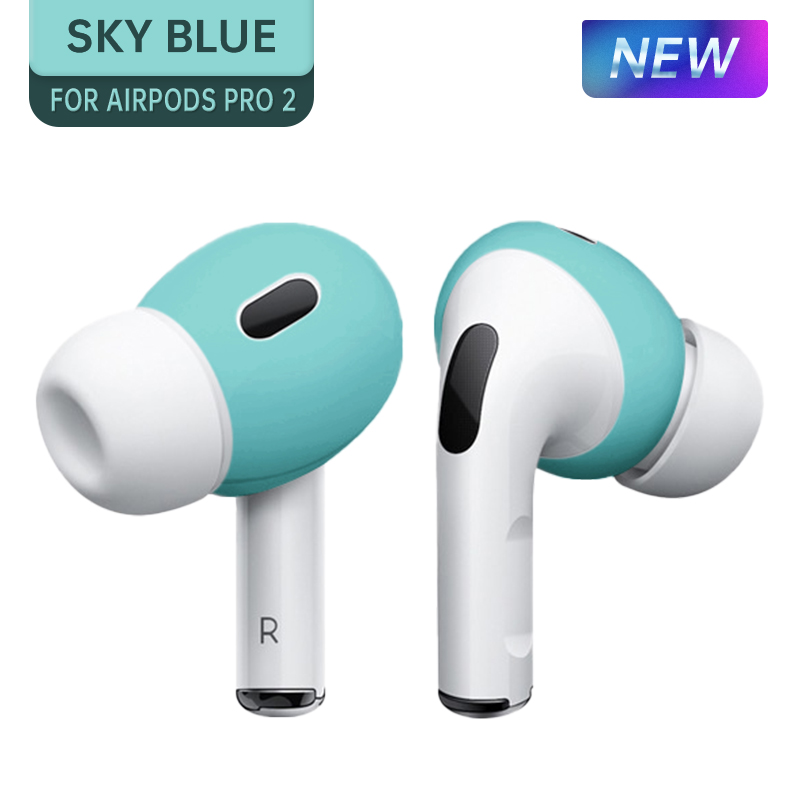 For Airpods Pro 2 Silicone Skin Cover Eartips Earpads For Apple AirPods 2 Ear Tips Buds Earphone Wireless Bluetooth Accessories: XS / Lvory