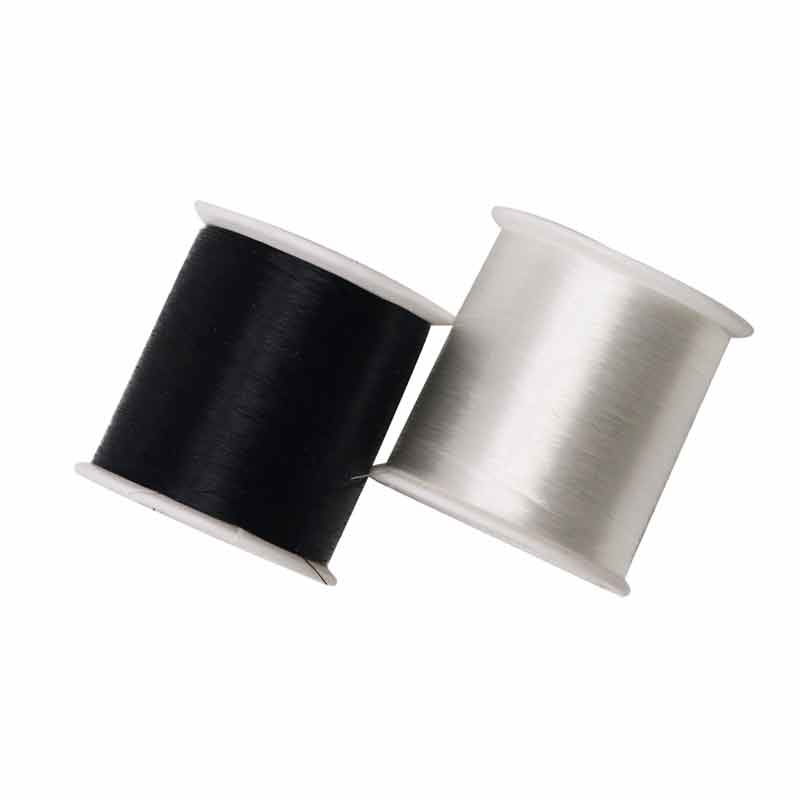 100m nylon tråd uelastisk tråd armbånd smykker diy tøjmaterialer sytråd 0.13mm: 1 hvid 1 sort