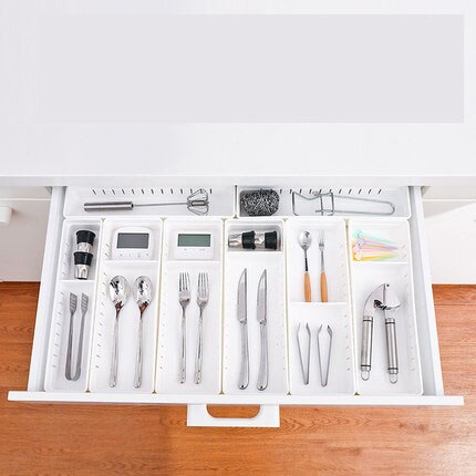 Drawer storage box set kitchen cabinet storage box drawer partition baffle storage slot finishing box
