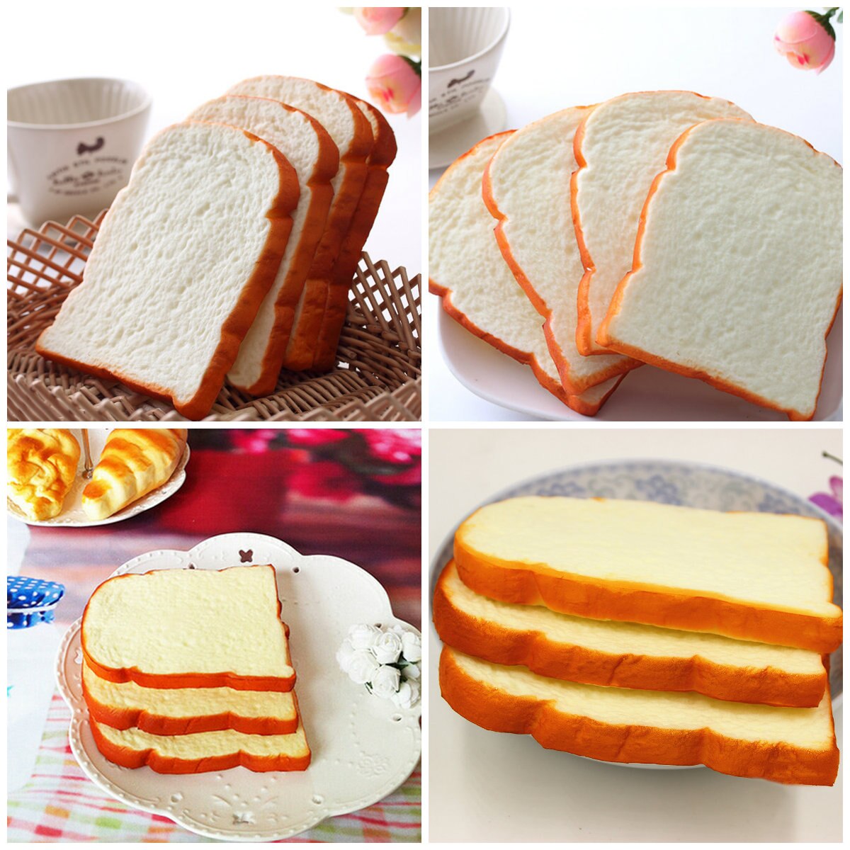 Langzaam Stijgende Squeeze Speelgoed 14CM Jumbo Zachte Geur Gesneden Brood Toast Kids Speelgoed Hand Kussen Decoratie Ambachten Miniatuur kids