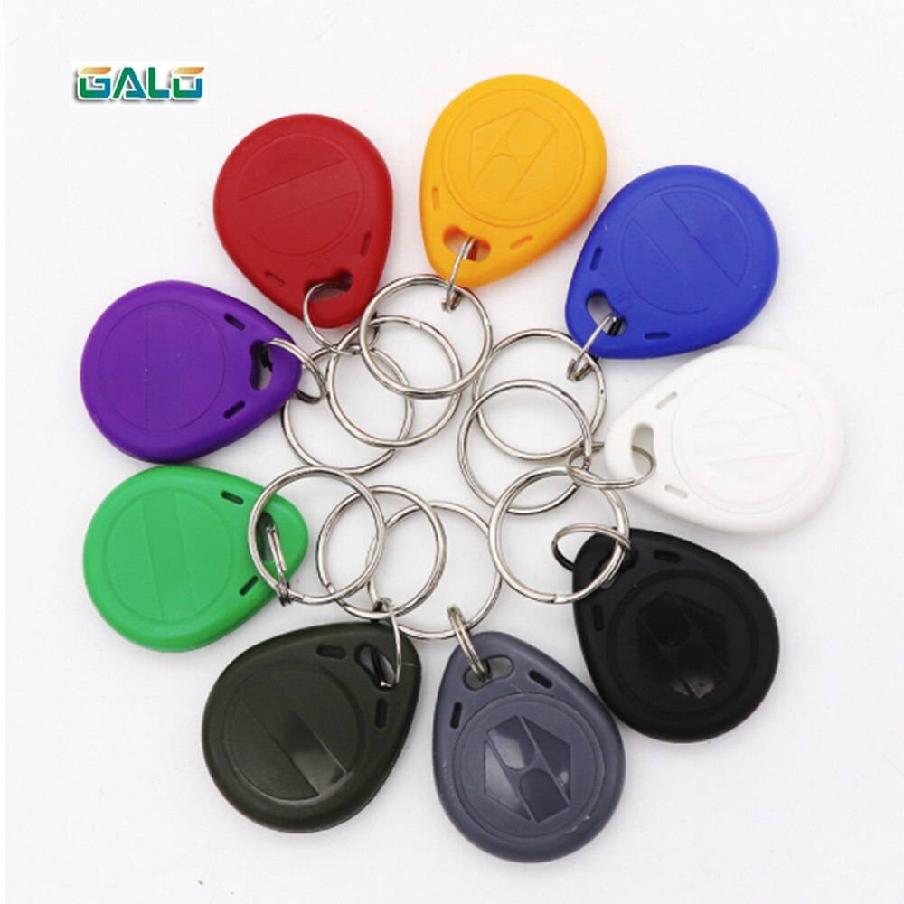 10pcs Read &amp; Writable RFID Tag 125KHz Proximity RFID Card Key Fob Access Control Smart Card Mixed colour Keyfobs Optional