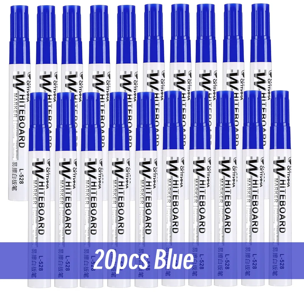1/20 Stuks Uitwisbare Whiteboard Marker Pen Schoolbord Marker Onderwijs Krijt Voor Glas Keramiek Kantoor School Art Marker briefpapier: Licht Groen