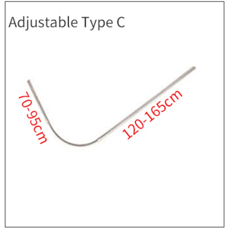 Shower Bar Curtain Rod without Drilling Telescopic Bathroom Curtain Stick Extendable Rail Bathroom Products: Type C