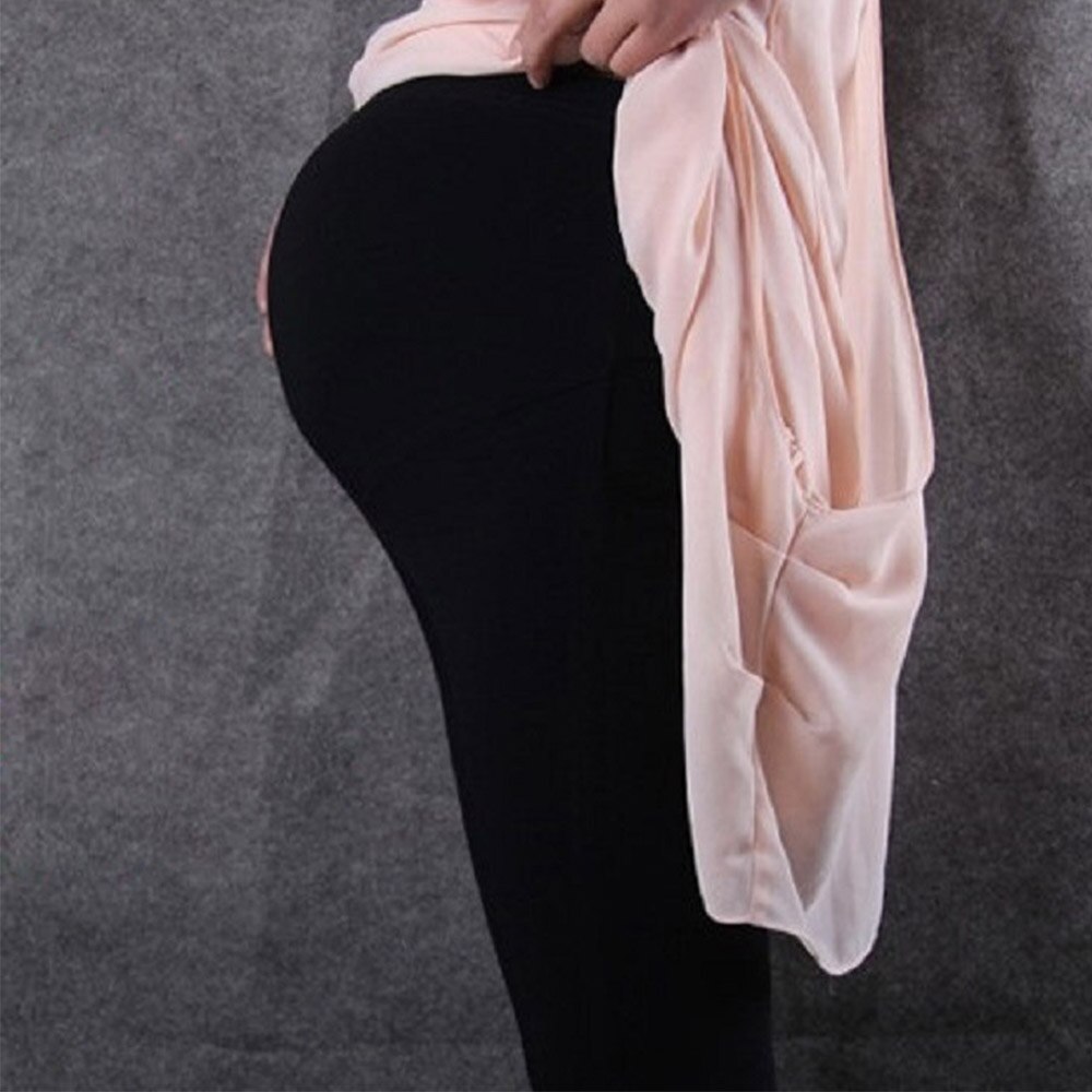 Gravide kvinder tykke behagelige varmere leggings graviditetsbukser elasticitet åndbare sorte stramme bukser til dame