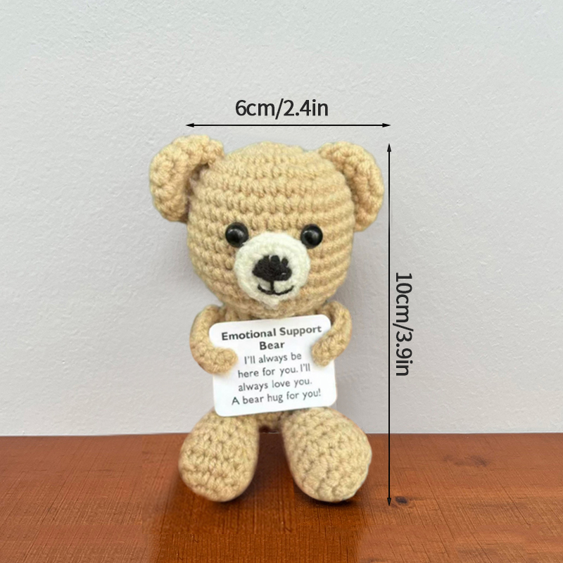 Flor de ganchillo hecha a mano, adorno de lana tejido en maceta de girasol, decoración divertida para aliviar el estrés con tarjeta positiva: Plata