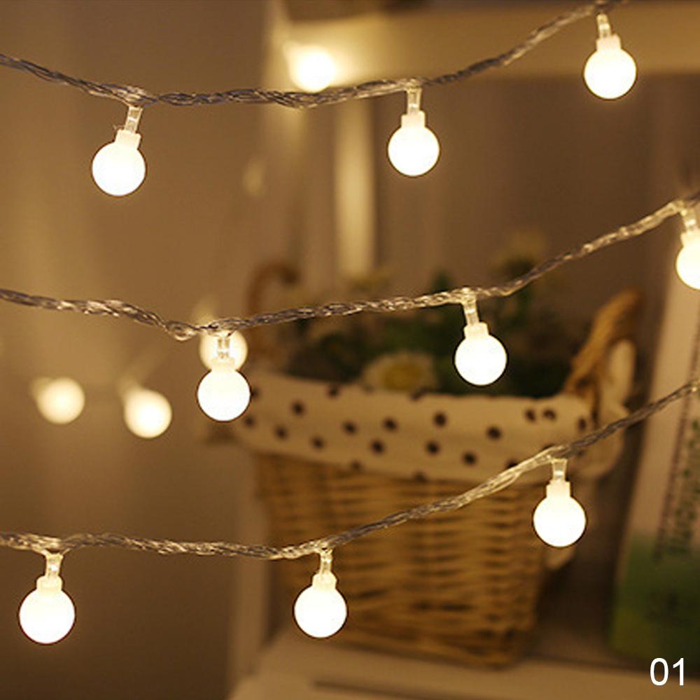 Liten glödlampa stjärna lykta led-ljus snöre älva krans ljus hem internet kändis festlig fest inredning ljus barnrum inredning: Varmvit 02 / 1.5 m 10 lampor