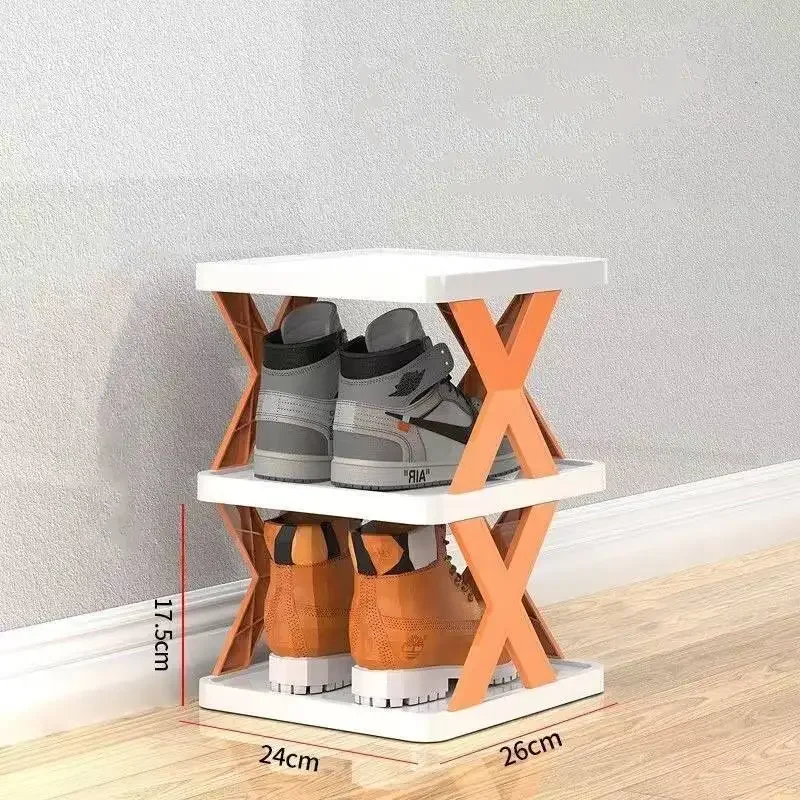 2-9 Tiers Vertical Shoe Rack with Shoe Bags, Adjustable Narrow Shoe Storage Organizer, Space Saving Stackable Tower Shelf