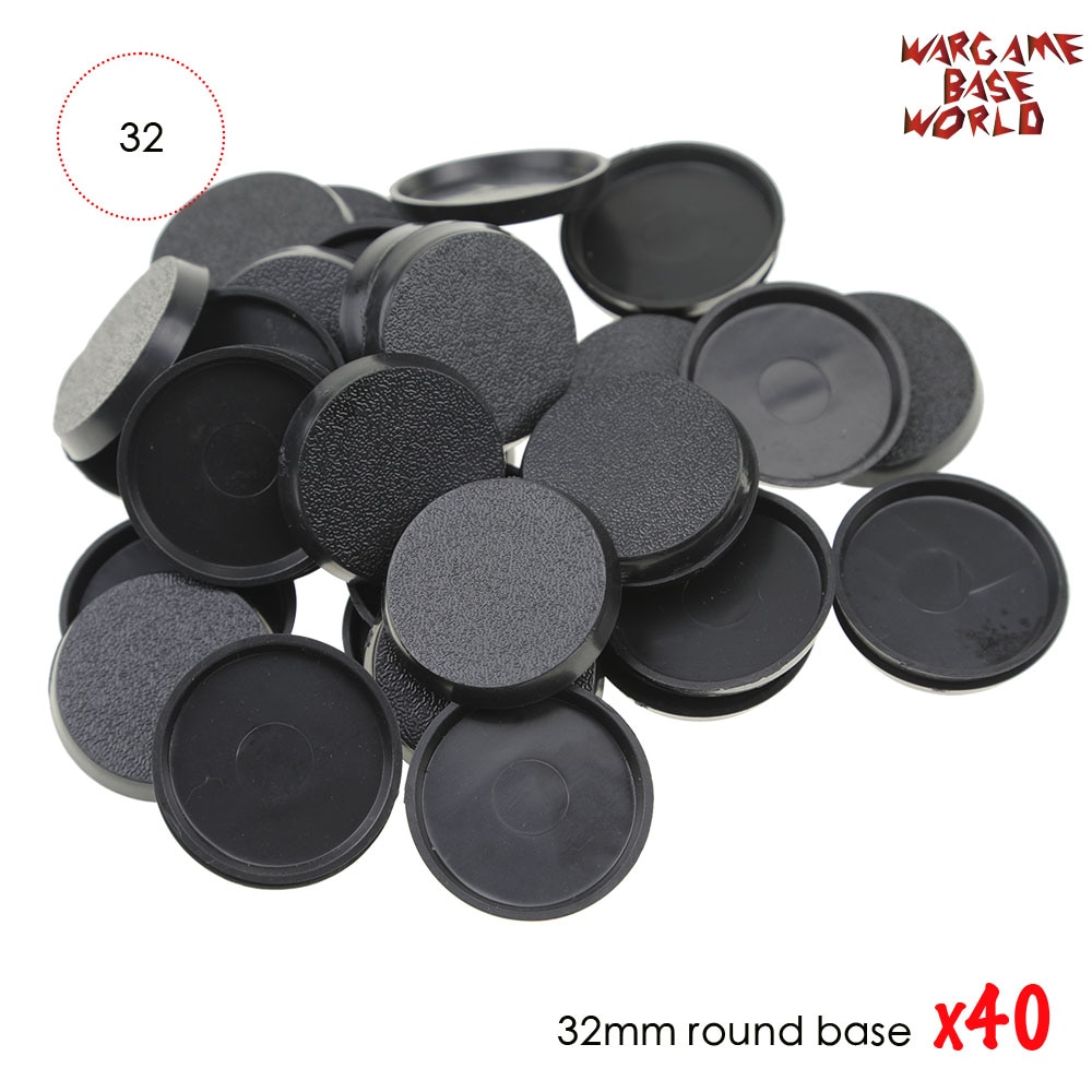 40 PCS 32mm Plastic Ronde bases voor Miniaturen