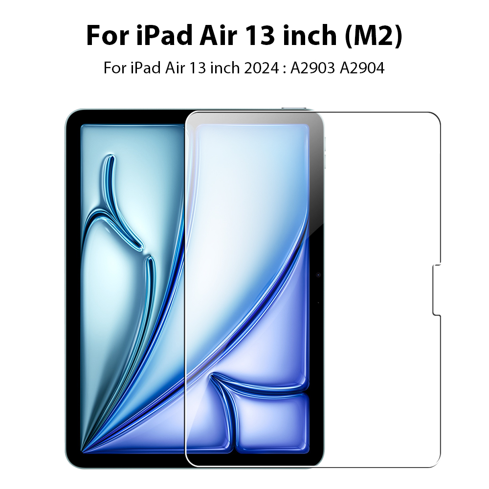 Protector de pantalla de vidrio templado para IPad Pro 12,9 12 9 11 13 pulgadas 2024 Air 4 5 10th 7th 8th 9th Generación 10,2 Mini 6 9,7 película: Morado