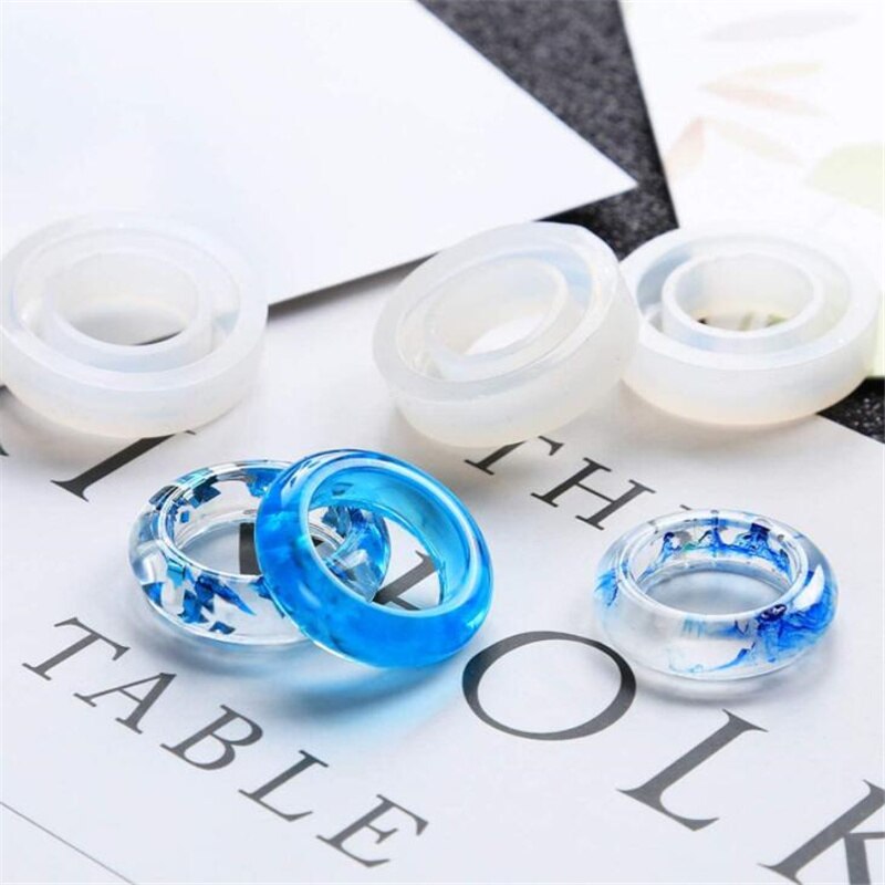 16/17/18Mm Diy Handgemaakte Vinger Ringen Vorm Siliconen Epoxy Mold Uv Resin Moulds Hanger Gereedschap Craft sieraden Maken