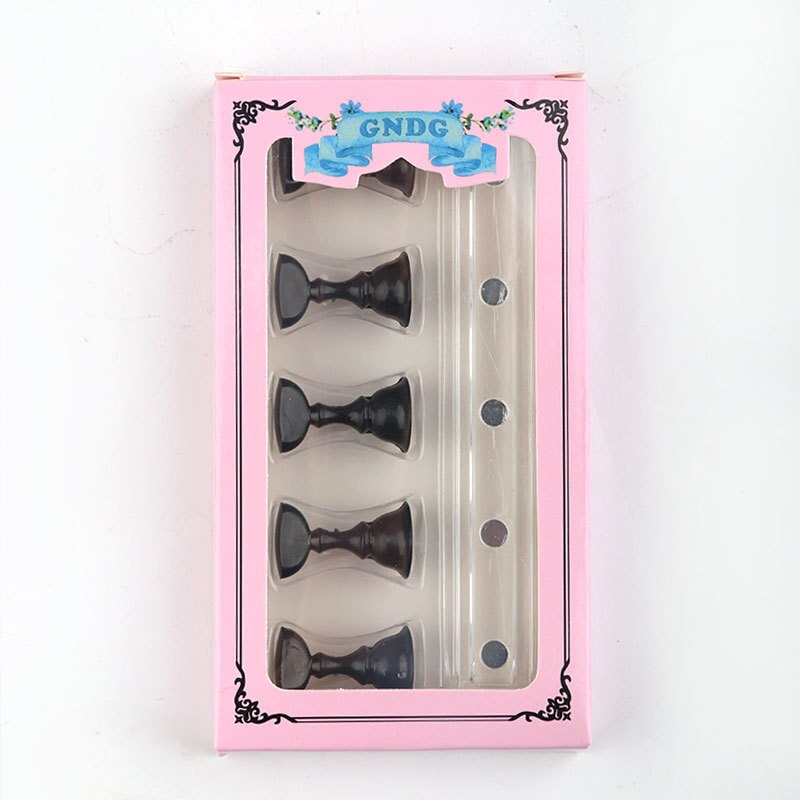 5 sztuk sztuczne nietrzeźwy praktyki patera + 1PC szachownica magnetyczne porady praktyczne uchwyty próbniki robić lakierów robić paznokci narzędzia robić manicure: czarny