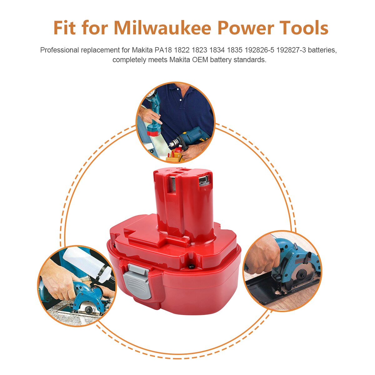 1834 akku  pa18 18v 4.0ah akku makita 1822 1823 1835 6391d 6343d 4334d 8443d ls711d ub181d ml180 192827-3 18 voltin työkalut