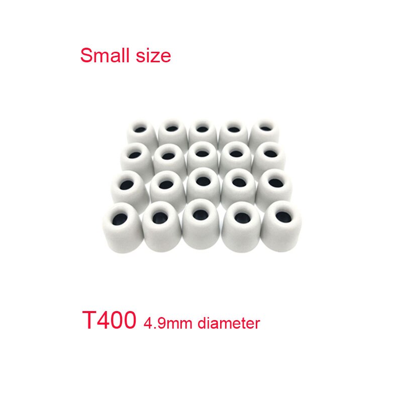 20 st /10 par anjirui  t400 4.9mm (  l ms ) caliber öronproppar bomull för öron hörlursspetsar skum minnessvamp öronkudde: T400 (  s) grå