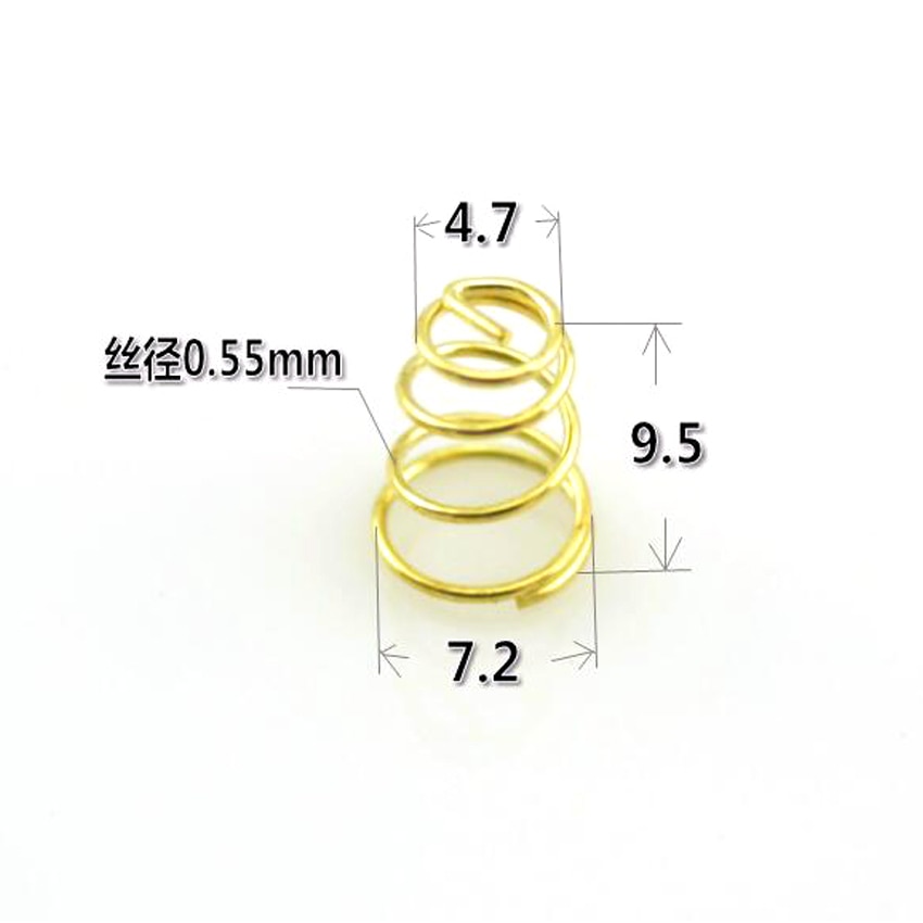 10PCS Driver Switch Spring for flashlight torch lamp lantern lanterna flash light driver board Circuit Board Gold-plated Springs