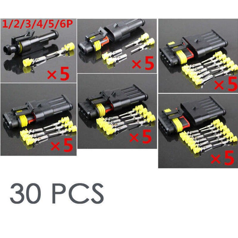 Plastic Terminal connector 5 Sets Electrical Wire Plug For Car Trucks Assortment