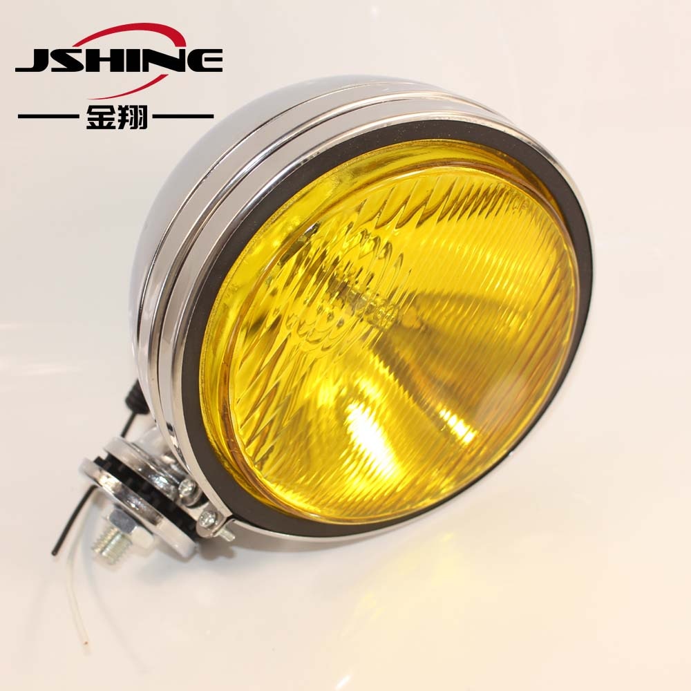 Luces de conducción antiniebla universales de 6 pulgadas, OLDTIMER de METAL cromado UNIVERSAL, lámpara de luz VINTAGE RETRO para coche, antiniebla halógena de 12V: Multicolor