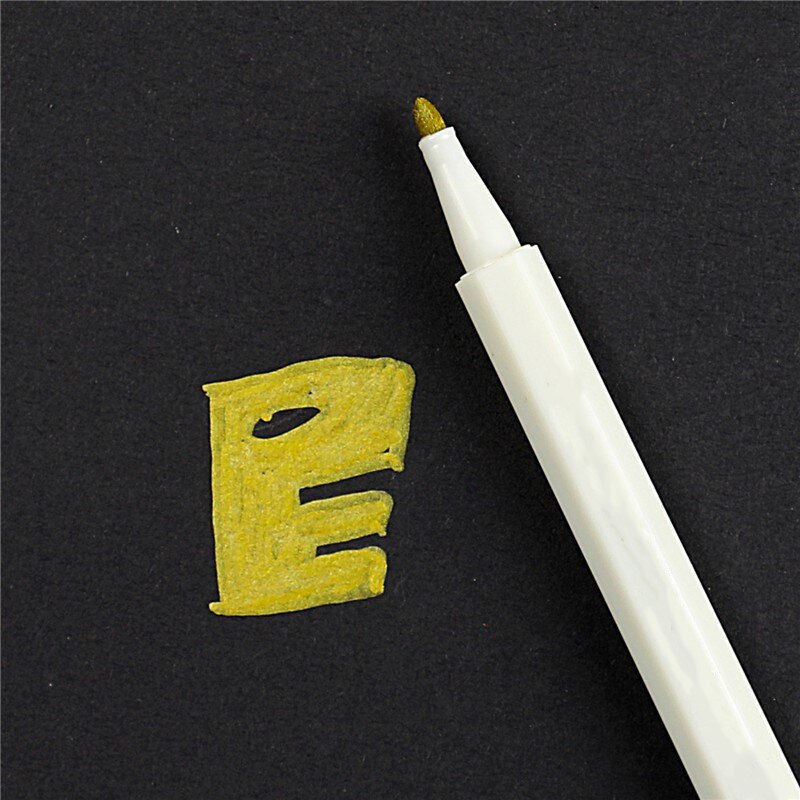 Bricolage eau craie stylo aquarelle Gel stylo pour tableau noir marqueur stylo pour l'album Photo de mariage Scrapbooking Gel stylos papeterie: Gold