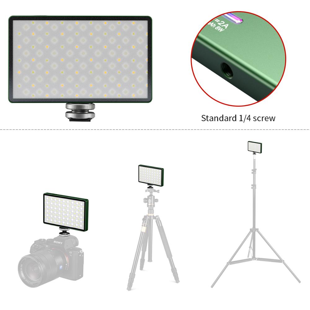 Soonpho P10 8W Rgb 2500K-8500K Mini Video Led Licht Vullen Licht Ingebouwde Batterij voor Telefoon Camera Schieten Studio