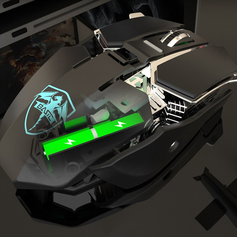 Ergonomic 2.4GHz Wireless Gaming Mouse Office Computer-Mause Laptop Optical 6400DPI For PC