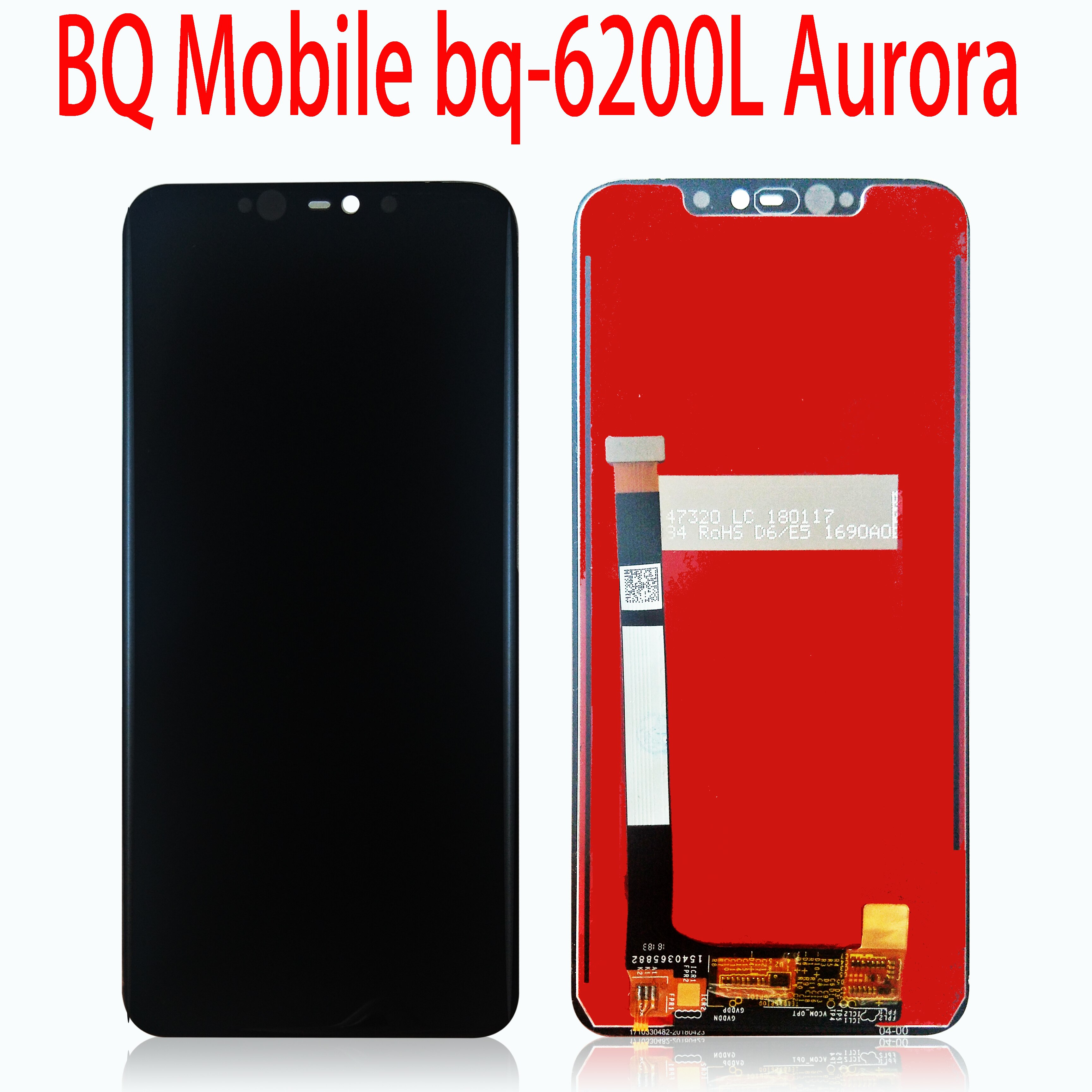 6.2 Inch For BQ BQ-6200L Aurora BQ6200L BQ 6200L BQ-6200 LCD Display With Touch Screen Digitizer Glass