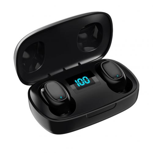 5V/1A T10 Tws Bluetooth 5.0 Touch Control In-Ear Stereo Draadloze Koptelefoon Oordopjes Koptelefoon Telefoon Accessoires blauw Rood Uitwisseling: Black with LED