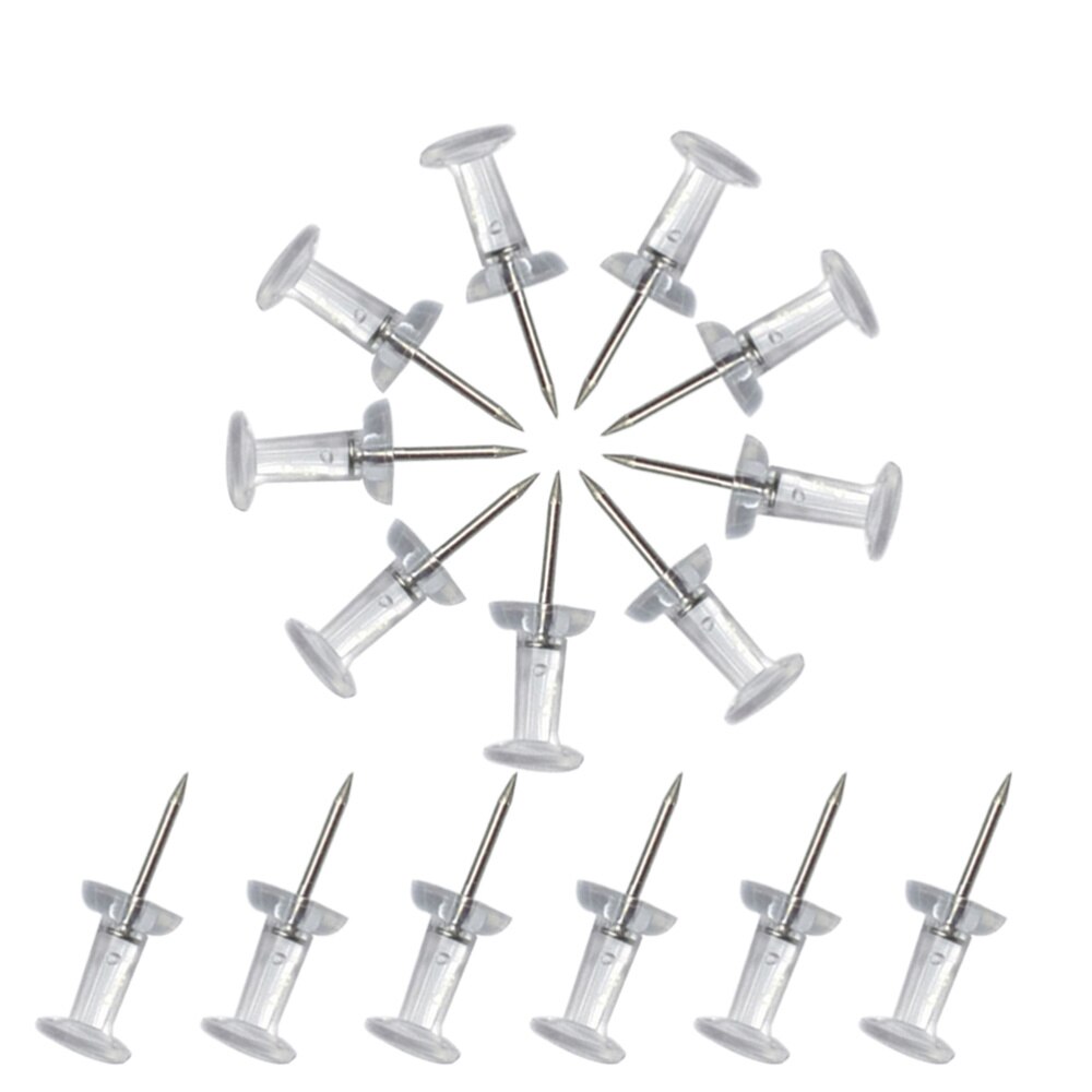 300Pcs Transparent Pushpins Map Push Tacks for School Home Office