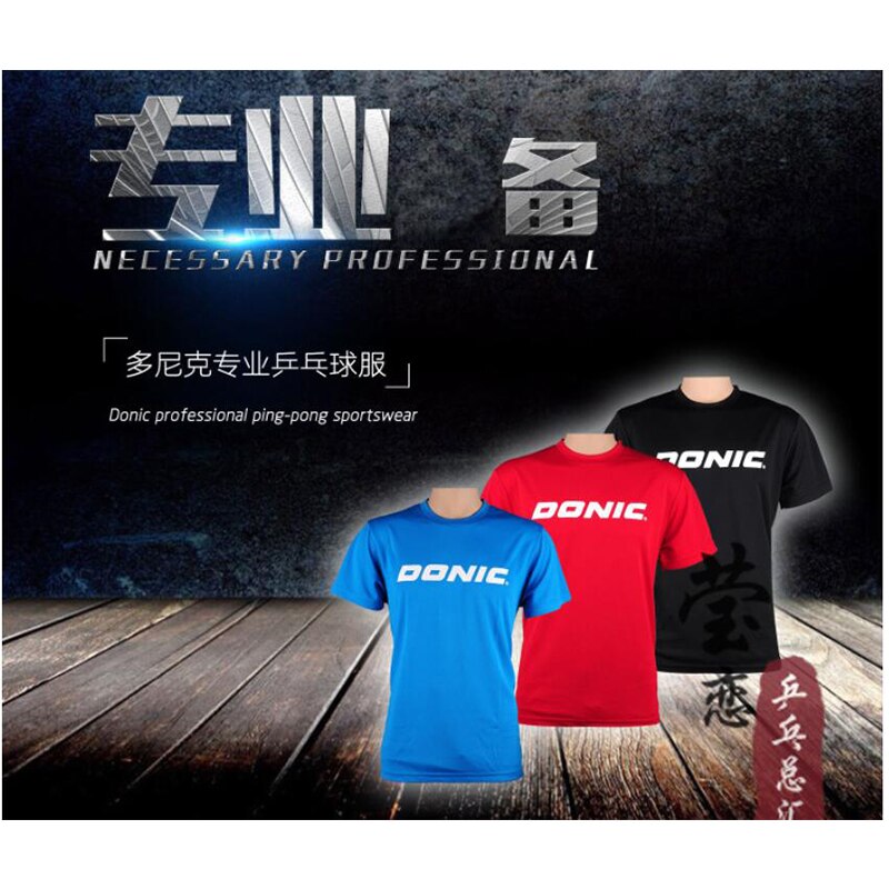 Original Donic table tennis t-shirt unisex for table tennis racket ping pong game