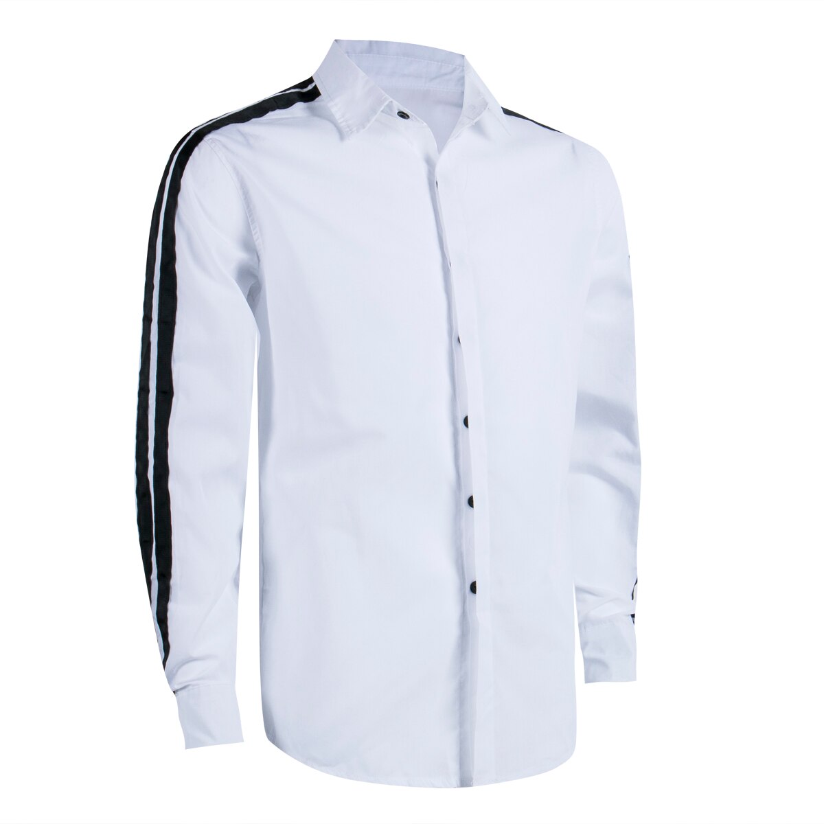 Men's Luxury Casual Business Dress Shirt Slim Fit Shirts Formal Long Sleeve Stylish Tops Black Green Red White: White / M