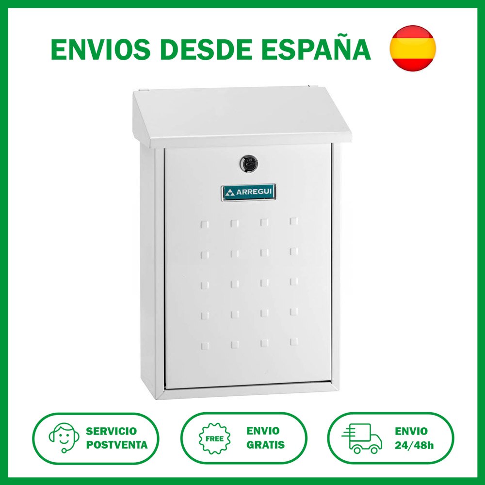 Buzón Arregui Premium blanco . Buzón Exterior Premium Blanco buzón exterior de la colección Premium de Arregui realizado en acero inoxidable decorado.
