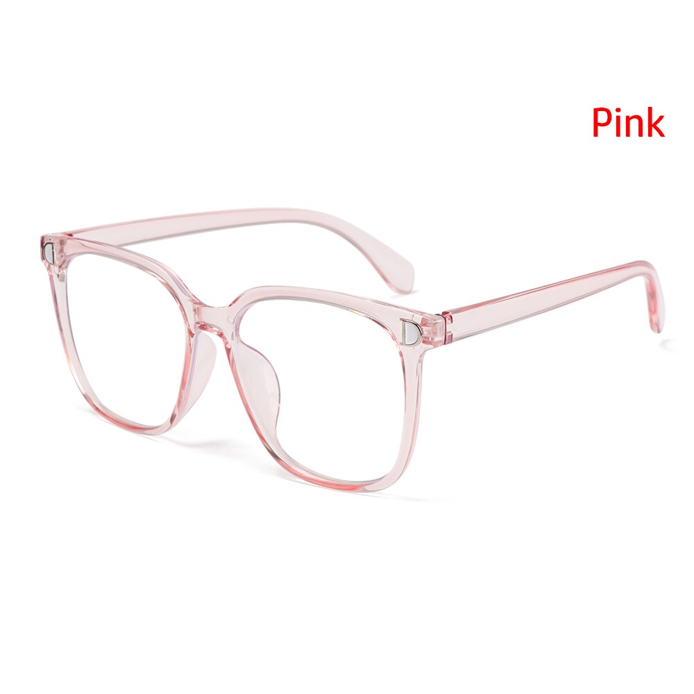 Lunettes Anti-rayon bleu, montures de lunettes optiques, ordinateur de jeu, bloquant la lumière bleue, monture ronde transparente: Type 3-Pink