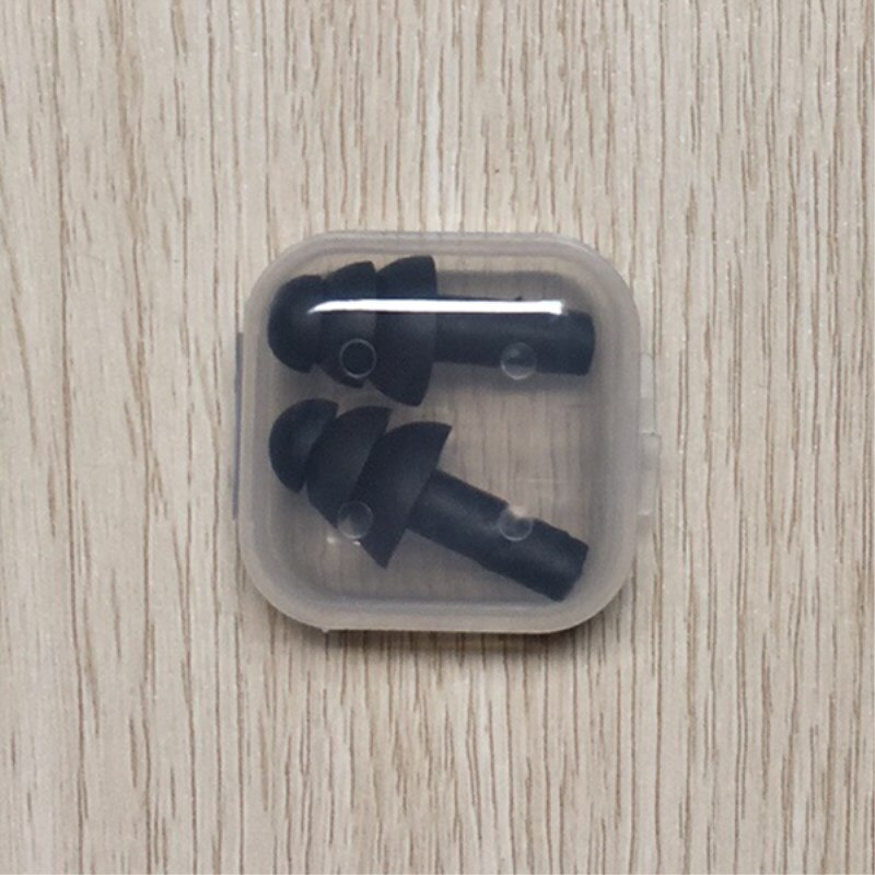 Bouchons d'oreilles en Silicone, 5 paires, Anti-ronflement, pour voyage, sommeil, réduction du bruit, protection pour la natation: 5Pairs Black