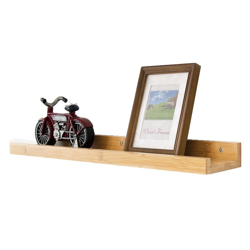 Estante de madera de estilo nórdico para pared estantes flotantes, bandejas, estantes colgantes de pared de TV, estantería de madera moderna para decoración del hogar: Natural 33x12x5cm