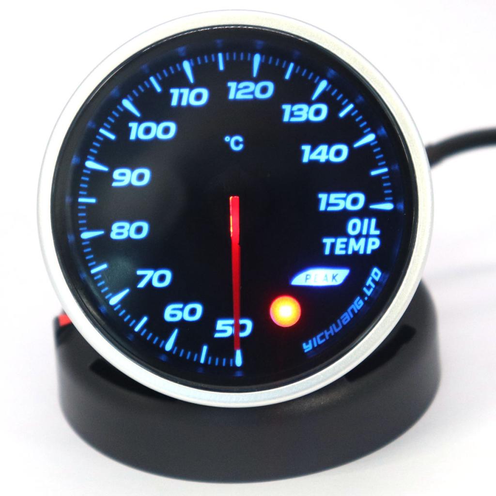 Motor Olie Temperatuur Meter Led Display Monitor Rook Lens Universele