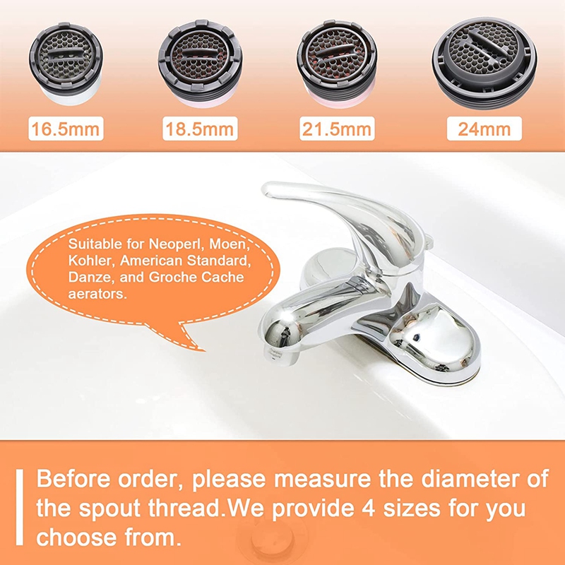 ! 12 Pieces Faucet Aerator for Cache Aerators and 5 Pieces Cache Faucet Aerator Key Removal Wrenches, Cache Aerators