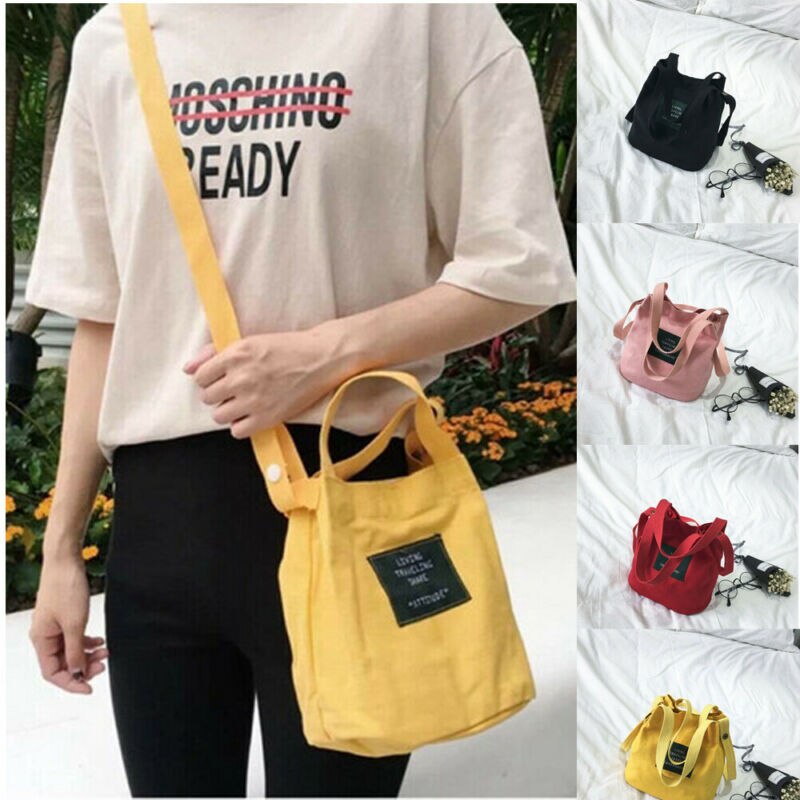 Casual mujeres chicas bolsas de lona DE LA COMPRA Bolso grande Messenger Bag damas Hasp Cross Body Satchel Bags impermeable bolsas de la compra