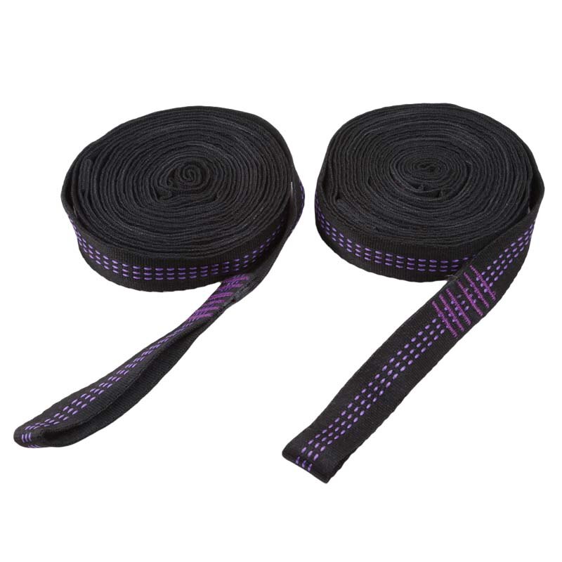 2Pcs 300cm Outdoor Tied Rope Portable Tree Hanging Adjustable Park Yoga Aerial Accessories Hammock Strap Camping Garden Hiking: purple