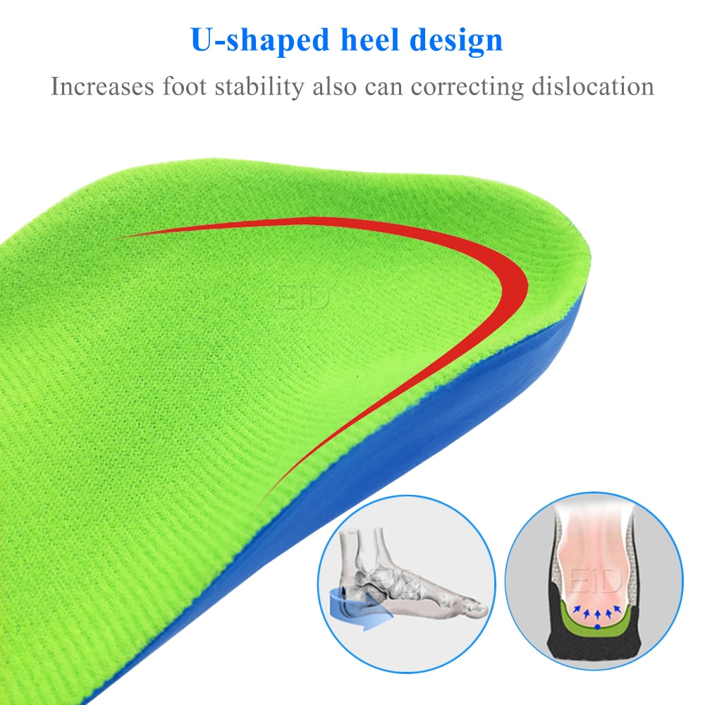 EiD 3D kids children's orthopedic insoles for shoes flat feet Arch Support insole for XO-Legs child Orthotic Insoles Foot Care
