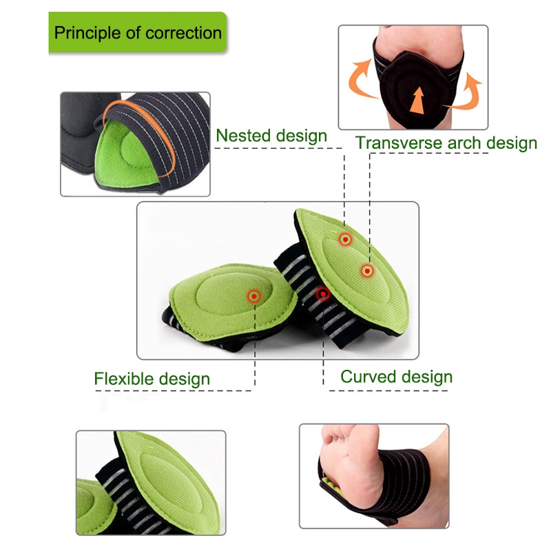 1 Paar Knöchel Ferse Schmerzen Relief Plantarfasziitis Sohle Pads Arch Support Schuhe Einsatz Pad DO2