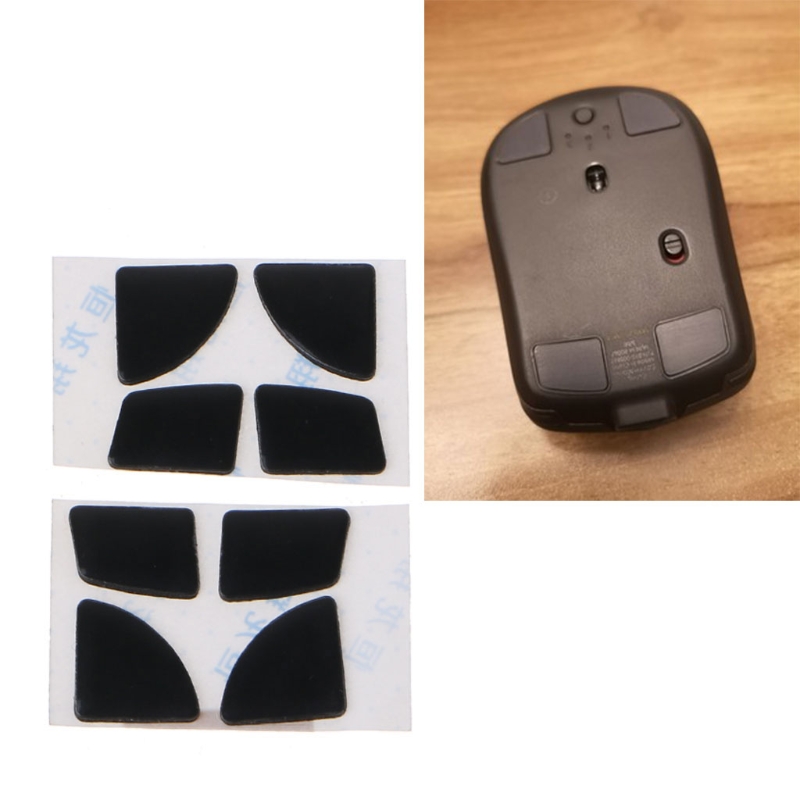 2Sets Mouse Skates Replacement Glide Feet Pads Black Mouse Feet Sticker For logitech MX Anywhere 2S Mouse