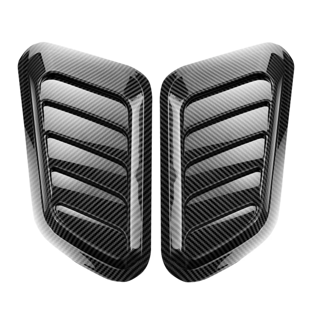 ABS Universal Car Air Flow Intake Hood Scoop Vent Bonnet Decor Cover Center Side Air Outlet Tuning Hood Auto Exterior Accessory: Orange