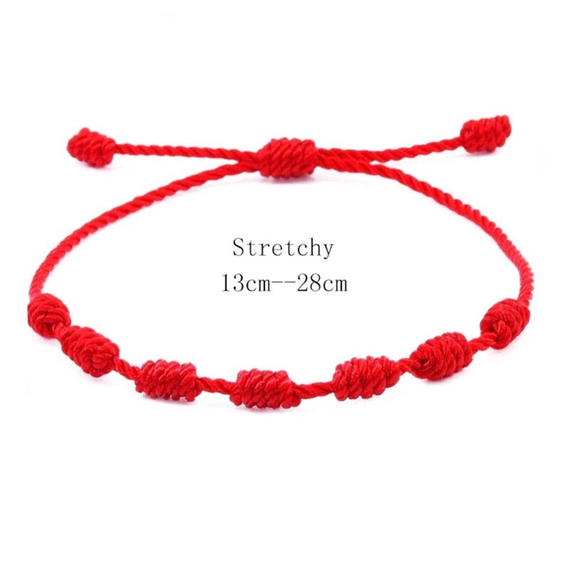 10 pezzi braccialetti con cordino estivo bracciale rosso bracciale con cordino rosso Kabbalah regolabile nodi rossi bracciale con cordino amuleto