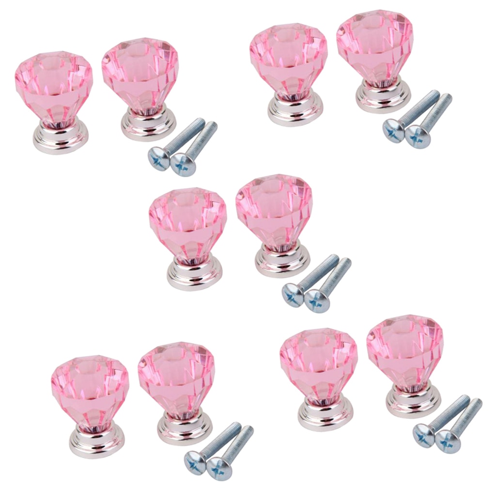 10 Stuks Roze Drawer Pull Knoppen Kabinet Buffetkast Bin Handle Decoratie Voor Meubels Lades