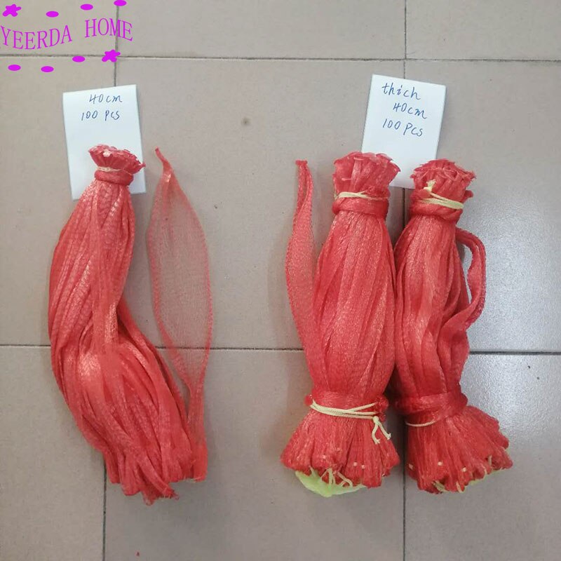 100Pcs Reusable Red Gardening net plastic mesh bags of fruit string watermelon grown bag Fruit growth mesh 4 size