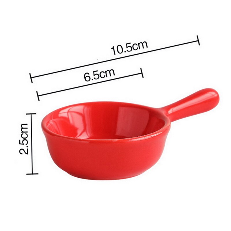 Miniplatos de cerámica de estilo japonés, vajilla de Color sólido, plato pequeño, tazón, taza de leche, vajilla de porcelana: G386468