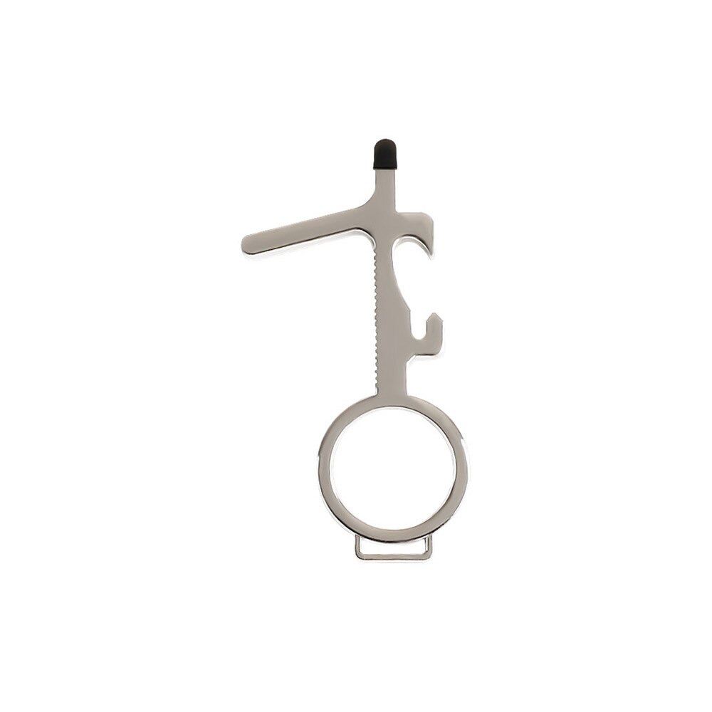 Touch Screen Buttons Edc Door Opener Hygiene Hand Antimicrobial Contactless Press Elevator Tool Portable Door Opener Keychain: 9
